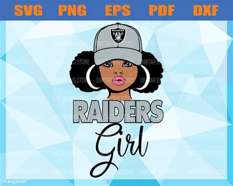 Raiders Girl Oakland Raiders Silhouette Svg Nfl Football Black Girl