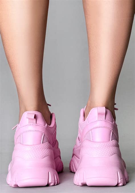 Berness Hanna Kawaii Kandy Pink Platform Sneakers Lasr La Style Rush