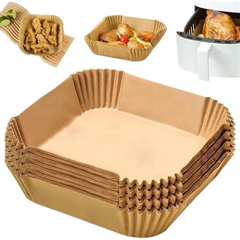 100 Pièces Papier Cuisson Pour Air Fryer Papier De Cuisson Air Fryer