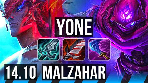 Yone Vs Malzahar Mid Solo Kills K Dmg Dominating Euw