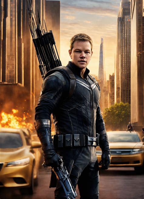 Lexica Matt Damon Is Clint Barton Dressed Like Hawkeye Of Marvel