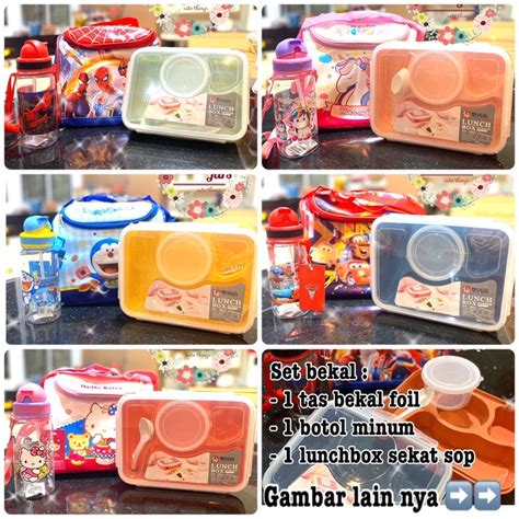 Jual Kotak Bekal Set Tempat Makan Set Lunchbox Yoyee Sekat Sop