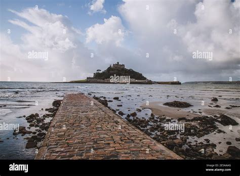 Brick walkway to St Michael’s Mount Stock Photo - Alamy