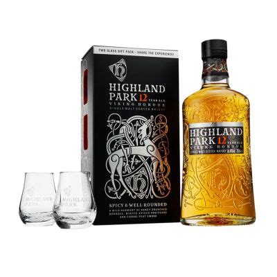 Хайленд Парк 12г. + 2 Чаши / Highland Park 12YO + Glass Set ⋆ 0.7 л. ⋆ ...