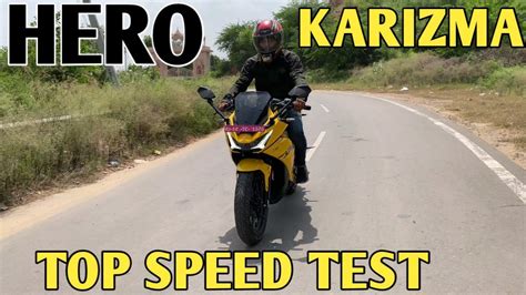 Hero Karizma Xmr Top Speed Test Segment