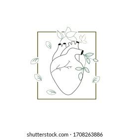 Heart Nature Logo Template Stock Illustration 1708263886 | Shutterstock