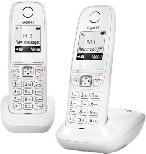 Gigaset As Duo T L Phone Sans Fil Dect Gap Blanc Amazon Fr High Tech