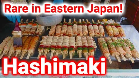 Japanese Street Food Eat Okonomiyaki By Wrapping It Around A