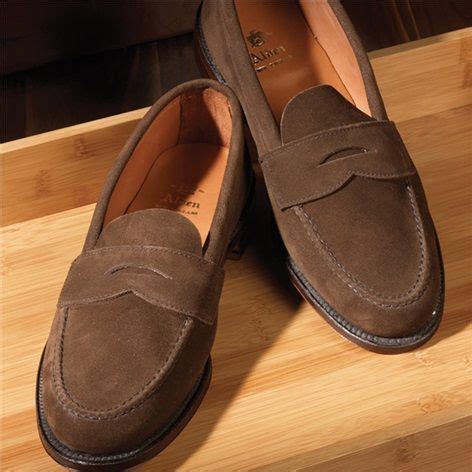 Alden Shoes Suede Shoes Men Brown Suede Loafers Penny Loafers