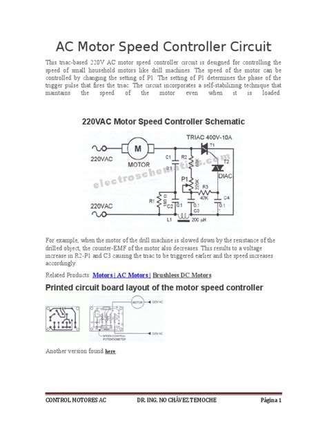 AC Motor Speed Controller Circuit