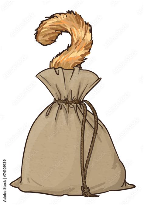 Cat In The Sack Canvas Sack Vector Stock Vector Adobe Stock