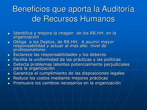 PPT Como hacer una Auditoría de Recursos Humanos exitosa y no morir