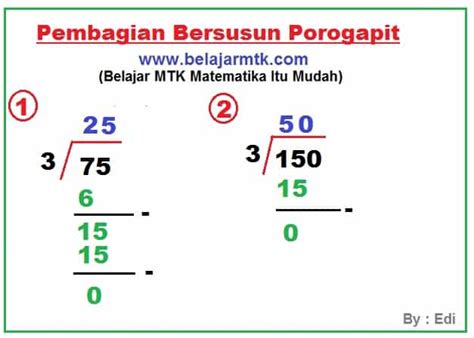 Pembagian Tabel Pembagian Dan Cara Pembagian Bersusun Riset