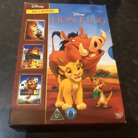 The Lion King Movie Trilogy Disc Walt Disney Dvd Box Set Lion King