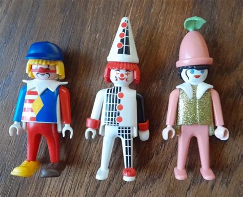 PLAYMOBIL CLOWN 3 Clowns Pierrot Comme 4601 4514 3392 Cirque Cirque EUR