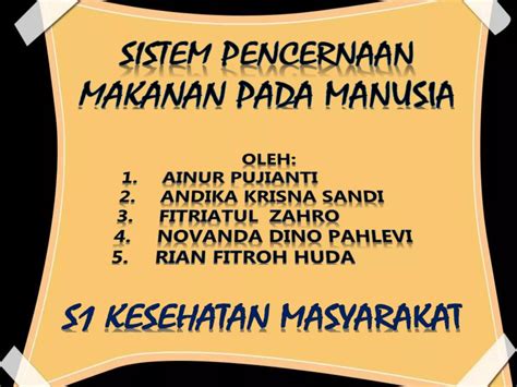 Sistem Pencernaan Makanan Ppt