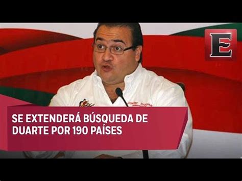 PGR solicitará a Interpol ficha roja contra Javier Duarte Vídeo