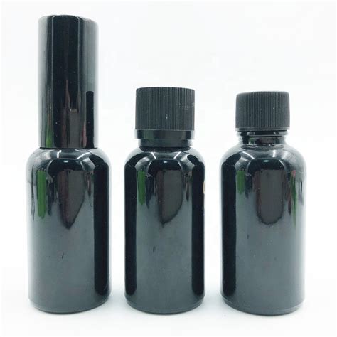 50ml Empty Matte Black Essential Oil Glass Bottles With Pump Spray With