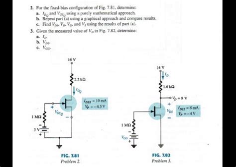 Solved 2 For The Fixed Bias Configuration Of Fig 7 81 Chegg