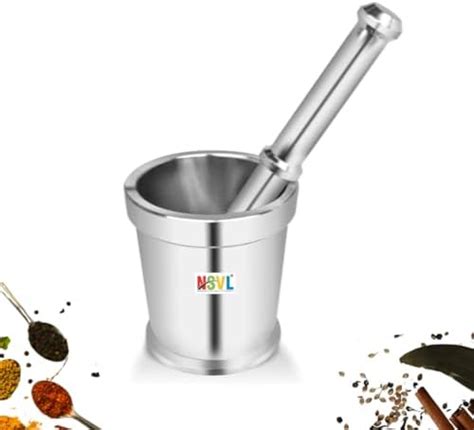 Buy NSVL Heavy Stainless Steel Mortar Pestle Set Spice Mixer