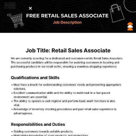 Free Retail Sales Associate Job Description Edit Online And Download