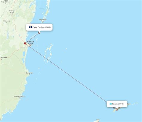 Flights From Roatan To Caye Caulker RTB To CUK Flight Routes