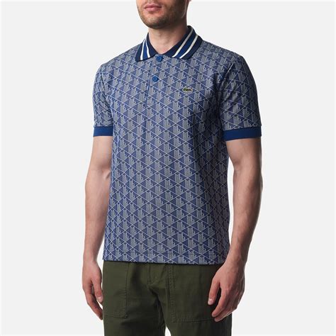 Мужское поло Lacoste Contrast Collar Monogram, DH1417-QIE