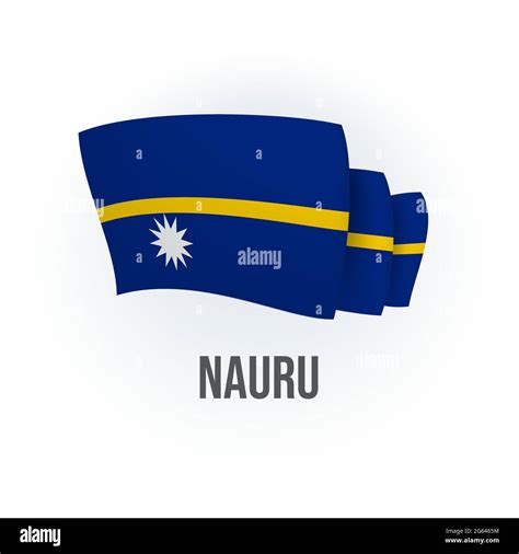 Vector Flag Of Nauru Nauruan Waving Flag Vector Illustration Stock