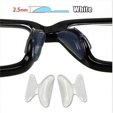 10pairs Eyeglass Sunglass Glasses Spectacles Anti Slip Silicone Soft Stick On Nose Pads 1 8mm