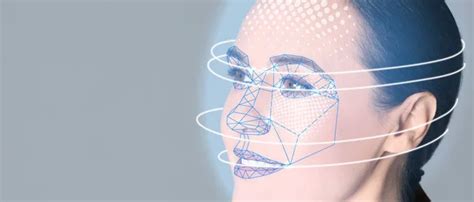 Facial Recognition System Woman Scanner Frame Face Information Stock