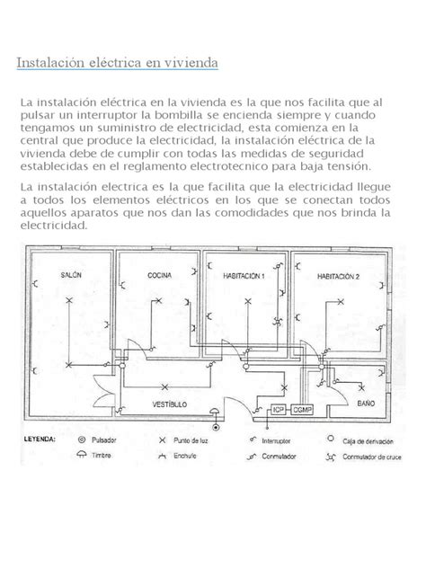 Instalación Eléctrica En Vivienda Pdf Ingenieria Eléctrica