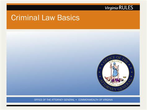 Criminal Law Basics Presentation