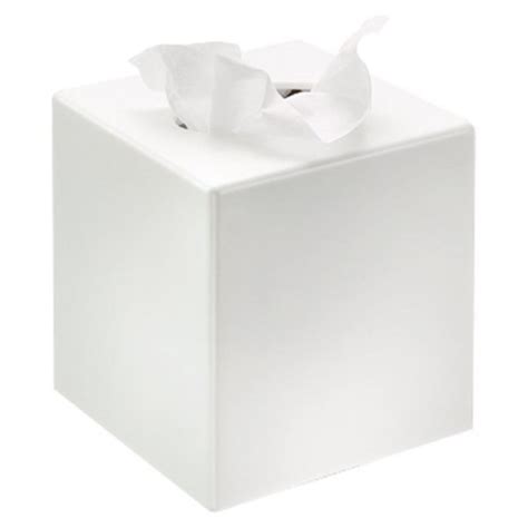 Distributeur De Mouchoirs En Papier Cosmetic Cube Abs Blanc Pccdb