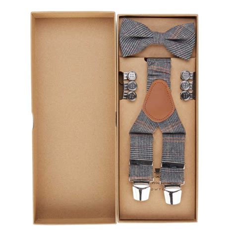 Prince Bowtie Hosentr Ger Und Fliege Im Set Beige Braun