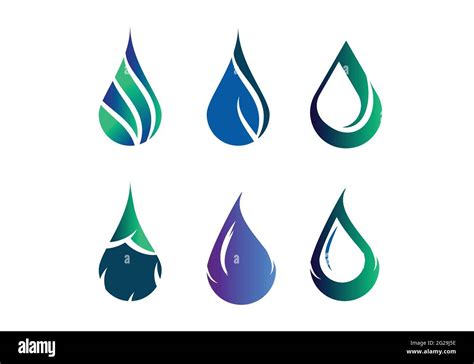 Creative Water Drop Logo Design Vector Template Stock Vector Image