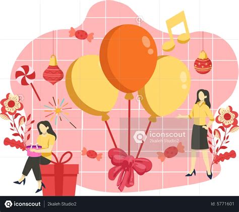 Best Premium New year balloons Illustration download in PNG & Vector format