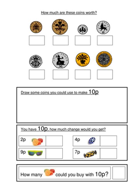 Get 10 Money Numeracy Worksheet Background - Small Letter Worksheet