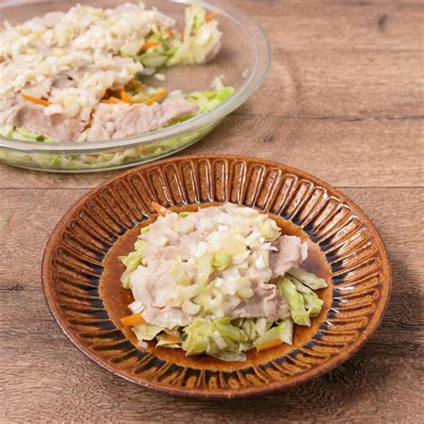 レンジで作るキャベツと豚薄切り肉のねぎ塩レモン蒸し 作り方・レシピ クラシル