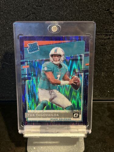 2020 Donruss Optic Tua Tagovailoa Purple Shock Prizm Rated Rookie RC