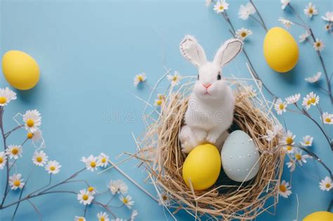 Happy Easter Signature Message Eggs Pastel Baby Lavender Basket White