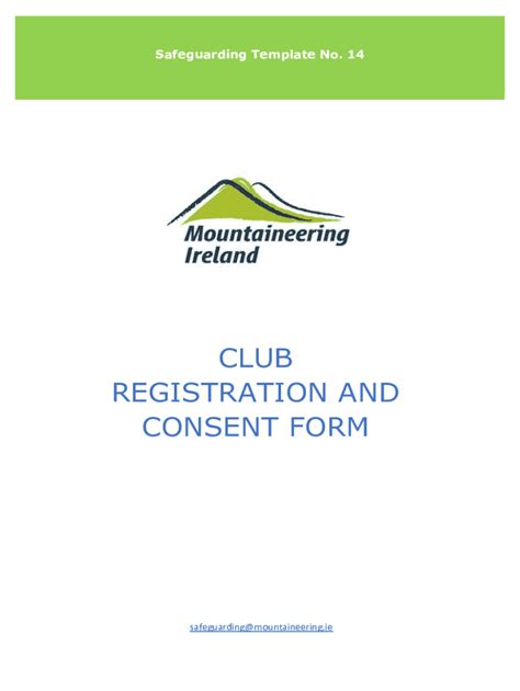 Fillable Online Sports Club Registration And Consent Form Cpsu