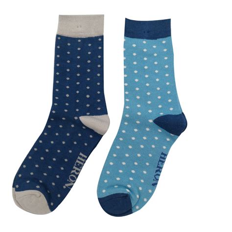 Boys Spotty Socks Pale Blue