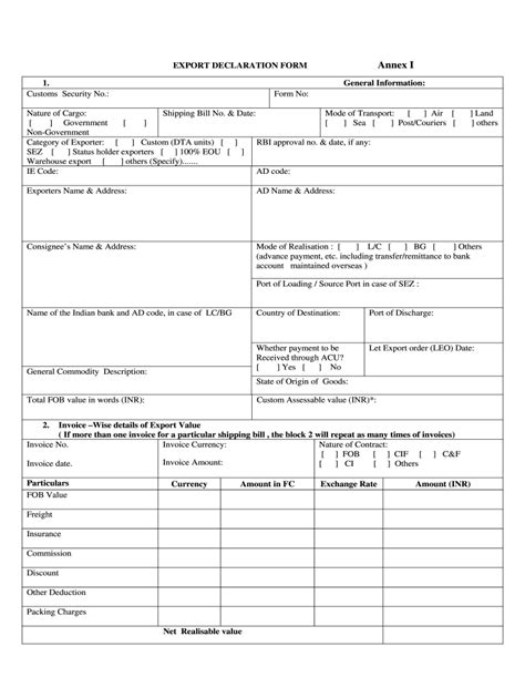 Export Declaration Complete With Ease Airslate Signnow