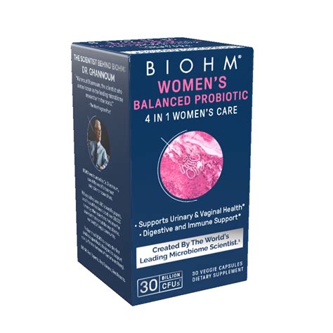 Biohm Womens Balanced Probiotic 30 Billion Cfus 30 Veggie