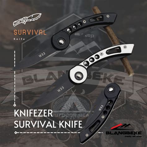 Jual KNIFEZER Pisau Saku Lipat Mini Serbaguna Portable Knife Survival