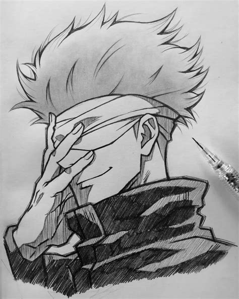 Gojo Satoru sketch | Anime sketch, Best anime drawings, Anime character ...