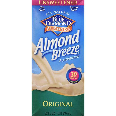 Blue Diamond Almond Breeze Unsweetened Original 32 Ounce