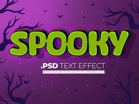 Premium Psd Spooky Text Effect Style Psd Editable