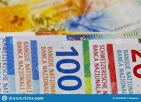 Chf Paper Money Swiss Currency Stock Photo Image Of Bank Bill