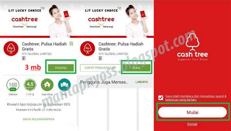 Cara Memperoleh Pulsa Melalui Cash Tree App Backup